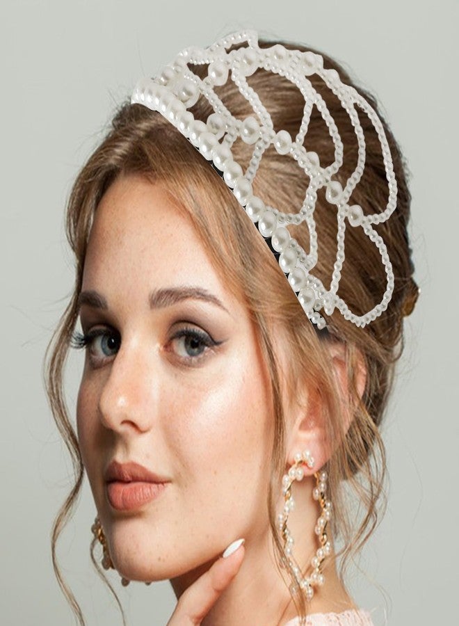 HLTOO 1920s Pearl Cap Headpiece, Roaring 20s Headbands for women, Head Chain Hair Accessories, for Wedding Bridal Cosplay Halloween Art Decor Party - Image 5